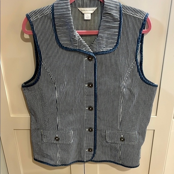 Christopher & Banks Jackets & Blazers - Christopher & Banks Striped Vest